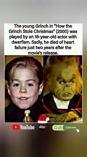 🎄😔 A bittersweet behind‑the‑scenes story about The young Grinch in the 2000 film.#shots