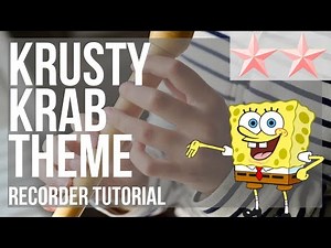 SUPER EASY: How to play Krusty Krab Theme by Robert Alexander White on Recorder (Tutorial)