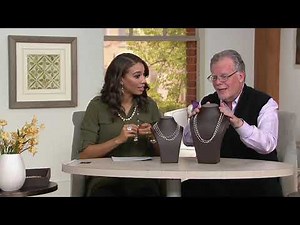 Honora Cultured Pearl Necklace, Sterling Silver on QVC