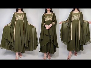Readymade style dress cutting and stitching/shrug style umbrella frock/kaftan style kurti/diy frock