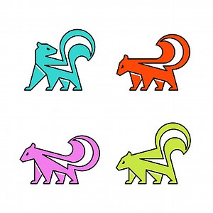 Set of Skunk, Skunk Logo. Icon design. Template elements