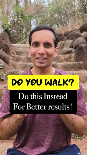 Do you love walking? Instead of Normal walking try this japanese walking techniques called IWT, Interval Walking Techniques. This gives better results of reducing BP, depression, weight management and reducing the risk of Stroke. Keep changing between 3 mins of brisk walking and 3 mins of slow walking and keep changing this for 30 mins. . Follow @karthikmayur for more and do join my @srisriyoga classes for daily fitness goals. . #walk #walking #iwt #health #fitness #bloodpressure #depression #st