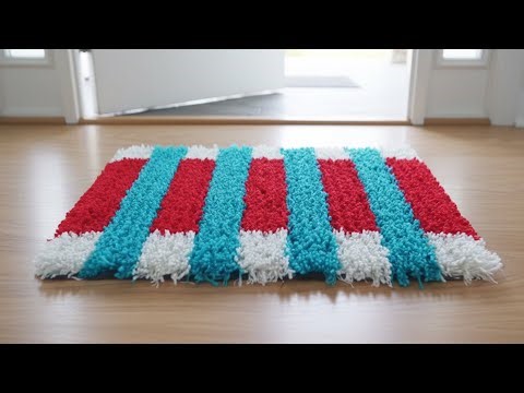 DIY Colorful Woolen Doormat Making - Step by Step Guide