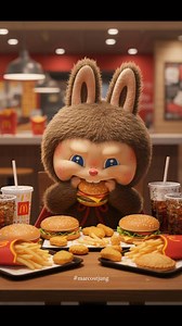 Mukbang time 🍔✨ Labubu enjoying McDonald’s favorites one bite at a time 🤍 #Labubu #PopMart #LabubuRockTheUniverse #Mukbang #LabubuMukbang #McDonalds #FastFoodLover #FoodieVibes #BurgerTime #FriesLover #CuteEating #FoodAesthetic | Marcos Tjung