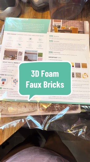 3D Foam Faux Bricks for Home Improvement