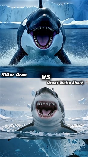 killer orca vs great white & tiger shark clash 🤯 vs pink dolphin & anaconda 🐍