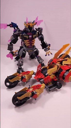 LEGO NINJAGO Kai’s Golden Dragon Raider (71773) vs The Crystal King (71772) #shorts TBB