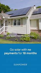 We get it: utility bills are crushing your budget. And it's only going to get worse next year. That’s why we’re offering the biggest savings opportunity of the year right now: 1. Immediate escape from rising utility rates. 2. $0 down to start. 3. 18 months of solar payments covered by us. This level of savings won't last long. Act in December to maximize your savings with affordable solar. | SunPower