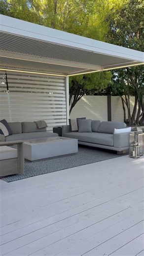 Purple Leaf Pergola with LED Lights & Privacy Roller Blind – Elevate Backyard into Outdoor Retreat