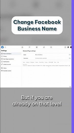How to change business name on Facebook page? (That's what you need✌️) #shorts #facebook