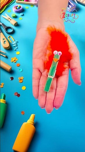DIY Cute Clothespin Bird Craft | Easy craft to do at home #diy #craft #craftyfun #kids