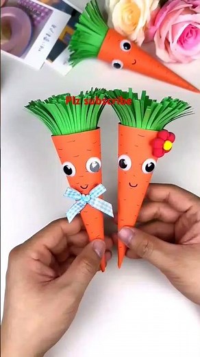 very easy paper craft for kids 🥕 🍦🤗#viralshort ‪@5minute-craft-DIY‬