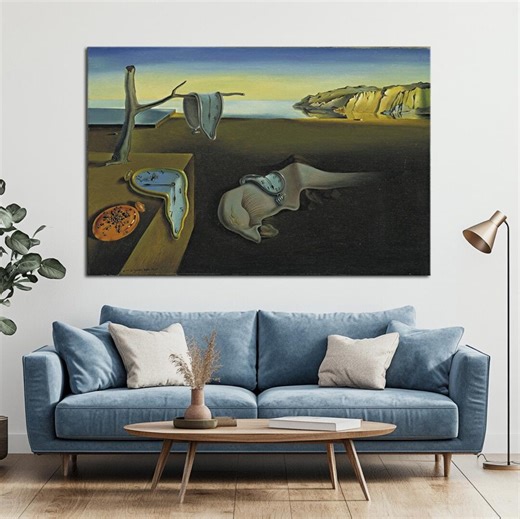 Salvador Dali: the Persistence of Memory Canvas Wall Art, Surrealist Print, Famous Artwork - Etsy