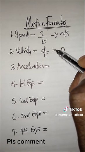 Fundamentals of Motion Formulas in Physics