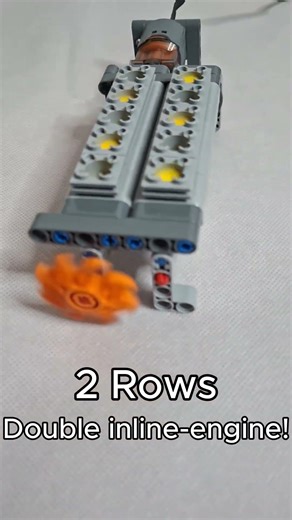 Lego double inline engine! #lego #engine