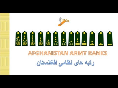 رتبه های نظامی افغانستان | Ranks of Afghanistan Army