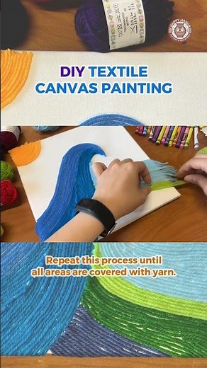 DIY Textile Canvas Painting | Easy Yarn Art Project for Home Decor | Happy Hands Potter and Art