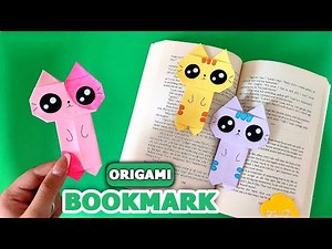 Origami Paper Cat Bookmark: How To Make Paper Cat Bookmark Tutorial