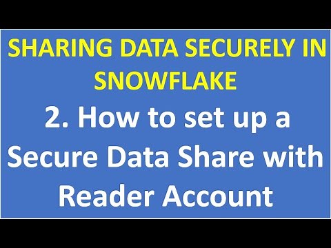 2.How to set up a Secure Data Share with Reader Account| Snowflake Secure Data Sharing| VCKLY Tech