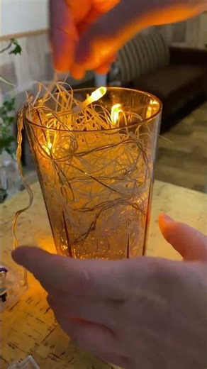 ダイソー商品でルームライト作り #shorts #ルームライト #ハンドメイド #ライトアップ #オレンジ色のライト #クリスマス #ダイソー商品 #ダイソー