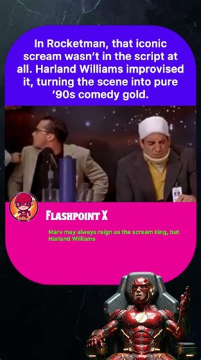 In Rocket man, that iconic scream wasn't in the script atall. Harland Williams improvis edit