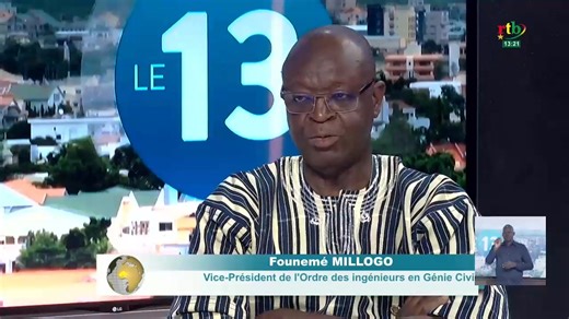 Invité du JT de 13H : Founemé Millogo, vice-Président de l’Ordre des Ingénieurs en Génie Civil annonce les couleurs des Journées scientifiques de l’ingénieur en Génie civil prévues du 23 au 25 octobre 2025 au Pavillon Kilimandjaro du SIAO | RTB