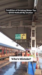 Condition of drinking water tap at platform form number 8 of SSS Hubballi Railway Station. But who's responsible for this? | Hubballi Times