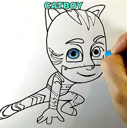 Dibujamos y Coloreamos a Catboy de PJ Masks | Dibujos para niños