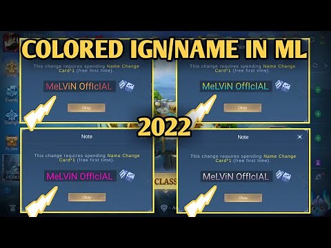 PAANO GUMAWA NG COLORED IGN / NAME SA MOBILE LEGENDS 2022