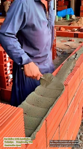 Fast Hollow Brick Installation Technique – Transforming Wall Construction Speed
