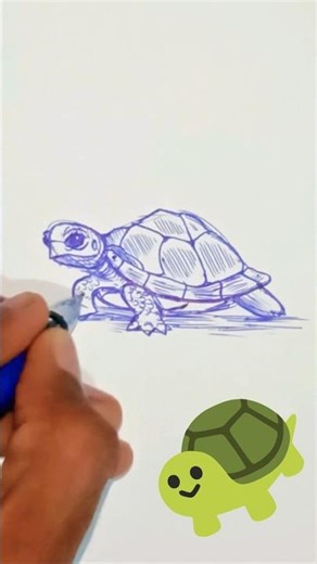 How to draw cute turtle 🐢 #drawing #art #howtodraw #easy