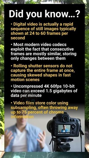Mind-bending facts about how video recording really captures and stores images