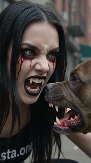 #vampiregirl rescues #Chihuahua 🐾 from a #pitbull.