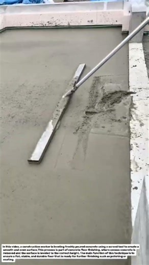Concrete Floor Leveling Technique Using Screed | Smooth Surface Finishing Method.