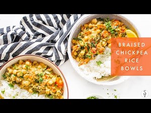 Mediterranean Braised Chickpea Rice Bowls | Simple Vegan Dinner Recipe | This Savory Vegan