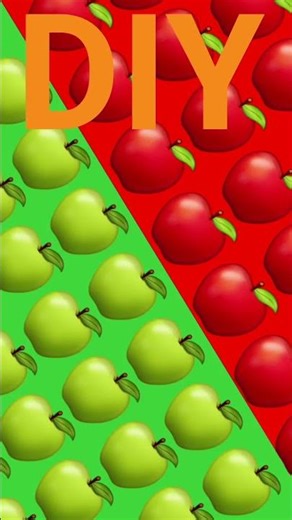 DIY create in the youtube emoji apple green and red