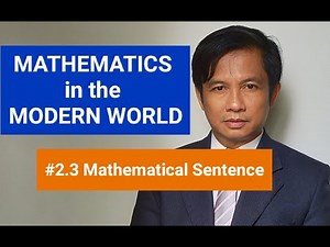 Mathematical sentence (Mathematics in the Modern World, GE Curriculum Higher Education)