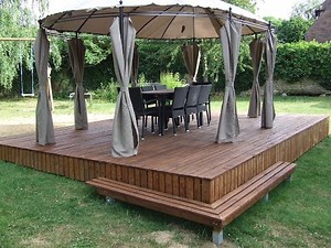 Terrasse effectuée à base de bois de palette