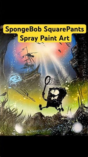 SpongeBob SquarePants, Spray Paint Art ##spraypaintart #spongebob #art