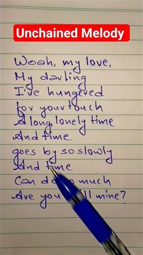 Unchained Melody Lyrics -Righteous Brothers #lyricvideo #50s #singandlearn #english #songlyrics #yts