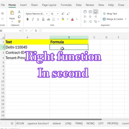 Excel Right() function in 10 seconds! ⚡