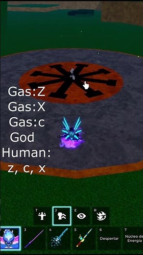 Combo One shot Gas + God human Blox fruits #bloxfruits #gas #godhuman #combo
