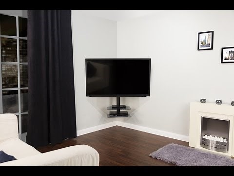 AVF Cornermount - ZSL5502 - Floating Corner TV Mount with Shelving