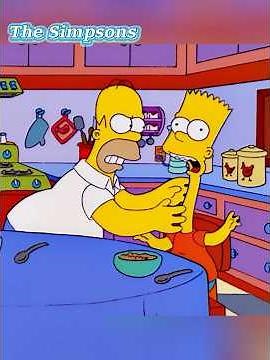 Homer stretched out Bart’s neck #anime #thesimpsons #fyp
