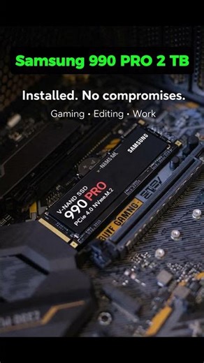 This SSD Is Insanely Fast ⚡ | Samsung 990 PRO #ssd #gamingpc #tech #ps5 #shorts #ad