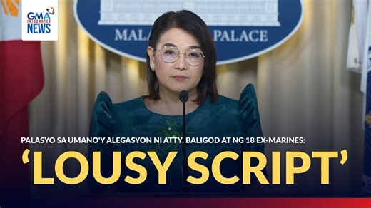 ‘LOUSY SCRIPT’ Pawang kasinungalingan lamang umano ang mga alegasyon ni Atty. Levi Baligod at ng 18 ex-marines kaugnay ng umano’y paghahatid ng mga maleta ng pera sa mga opisyal ng gobyerno mula kay Zaldy Co. Dagdag ni Castro, obligasyon ng NBI at PNP na kasuhan ang mga nagpapakalat ng fake news tulad umano nito. “Dapat pa ba silang utusan? Hindi po. Obligasyon ito ng NBI, PNP at DOJ,” sabi ni Castro. Courtesy: RTVM Panoorin ang 24 Oras report: https://www.youtube.com/watch?v=IQE1pdlCw28 Panoori