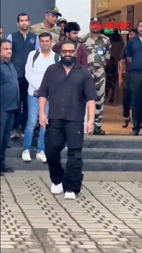 Actor Rishab Shetty makes a classy appearance in an all black outfit