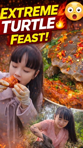 I Cooked The Rarest Wild Meat… You Won’t Believe This! 😳🔥 #rabbit #turtle #wildfood #villagecooking