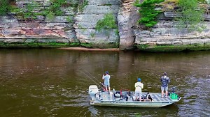 Surprise MONSTER Lives Under These GIANT CLIFFS!! (River Fishing) 😱 | Spencer Bauer - River Certified