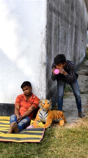 Sleeping Grandpa vs. Fake Tiger – FUNNIEST Prank Ever! new fun box 😂 Part-02 #shorts